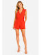 Women’s Sleeveless One-piece Shorts Coral SG-SO11234-26SO-CORAL
