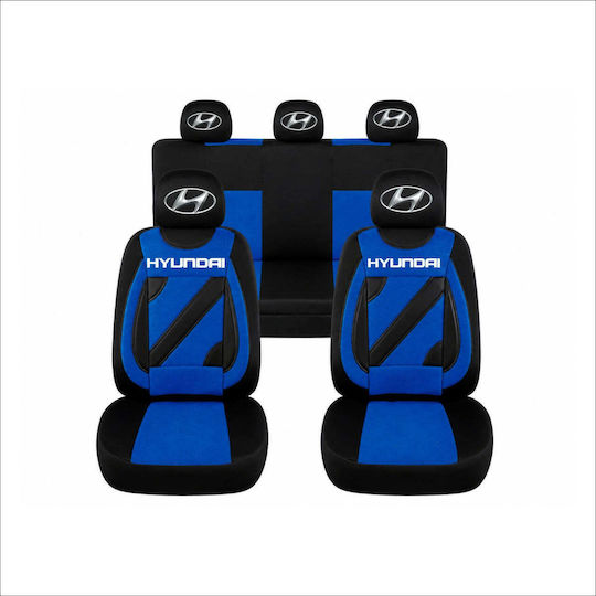Set Universal Nero Blue Custom Seat Covers Hyundai