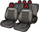 Set Custom Universal Seat Covers Made Eco Leather Alcantara Mitsubishi Black