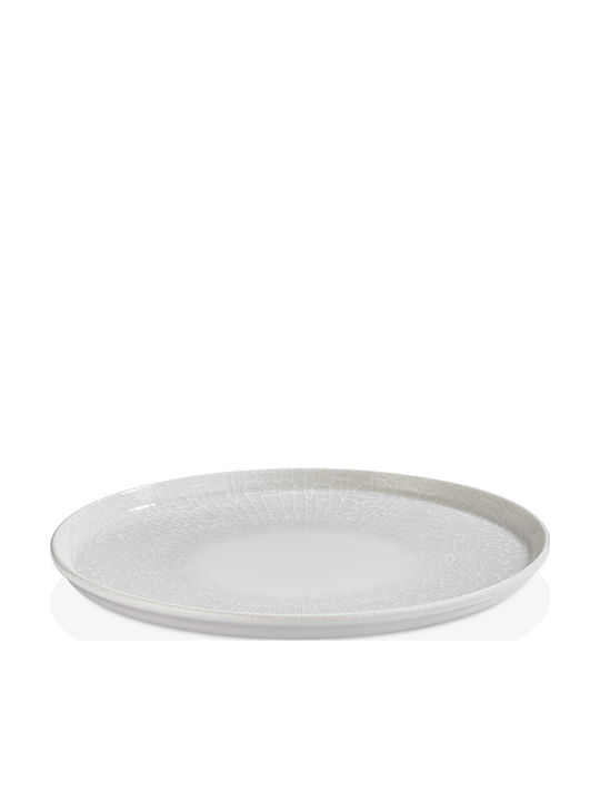 By Bone Shallow Porcelain Gold Plate with Diameter 28cm