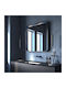 Square Bathroom Mirror Led Touch 80x80cm White
