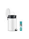 Songmics Metal Waste Bin with Pedal White 20lt
