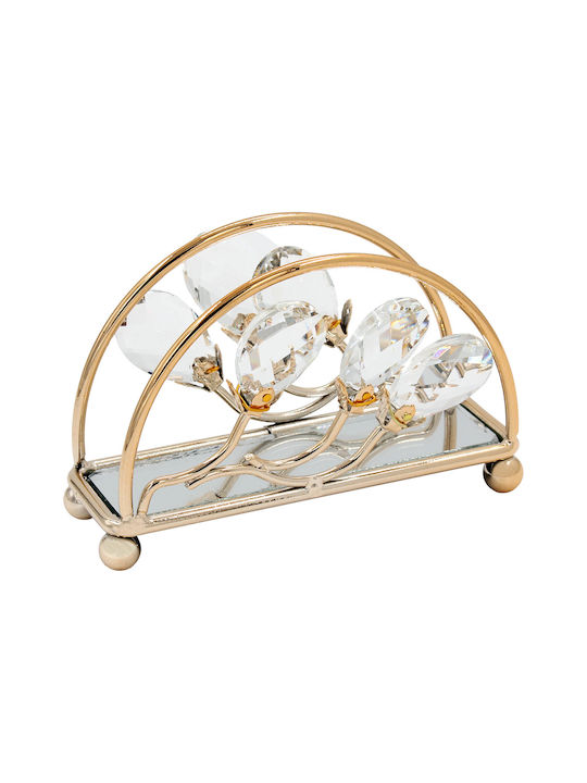 Keskor Metallic Gold Napkin Holder 13x7x8.5cm 43287