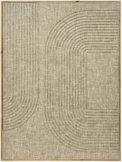 Panou Din Lemn Cu Material Bej 60x80 Cm