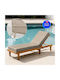 Go Smart Home Waterproof Sunbed Cushion with Backrest Spaggy 60x195cm
