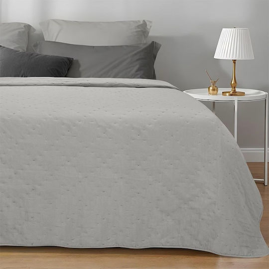 Blanc de Blanc Cuvertură Pat Dublu Microfibra Gri 220x240cm