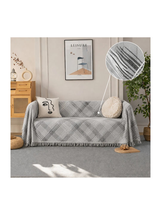 My Home Luxury Throws Set 3 Pcs Gray