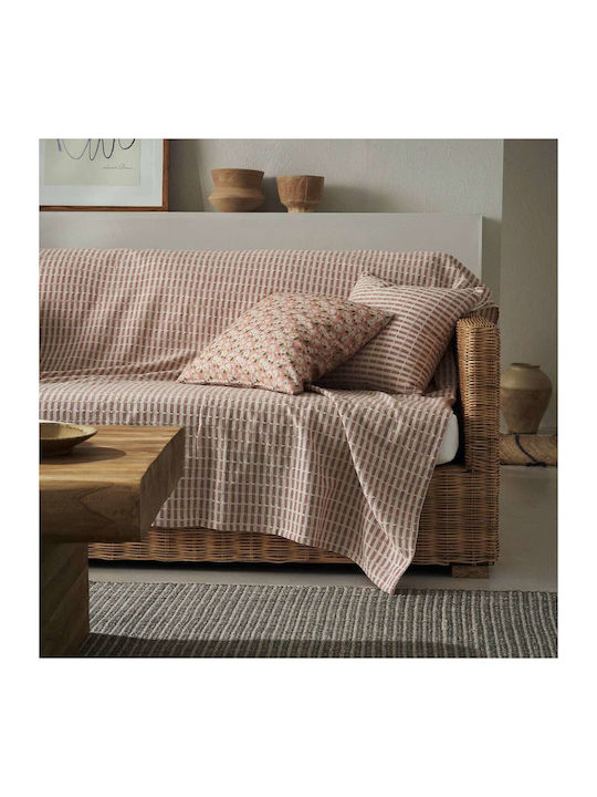 Gofis Home Elysia Armchair Throw 180x180cm Dusty Rust