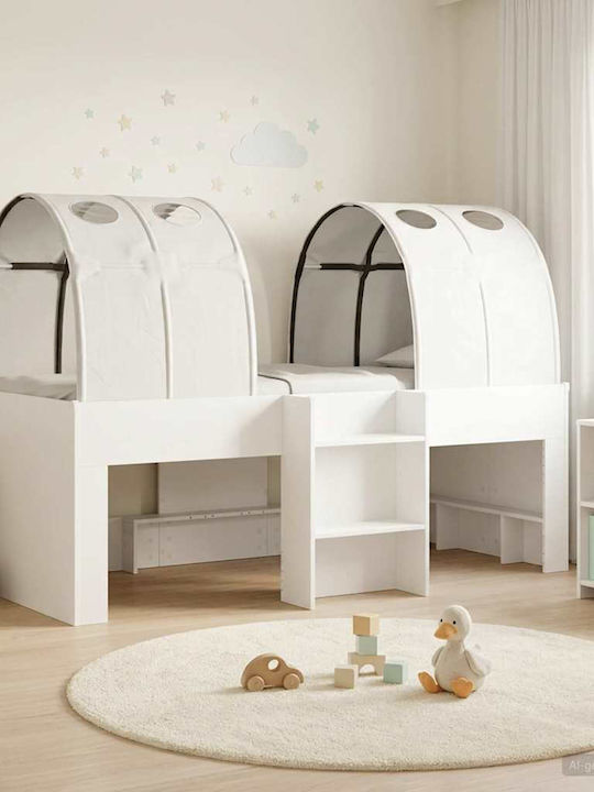 Kinderbett Hochbett Einzeln Weiß
