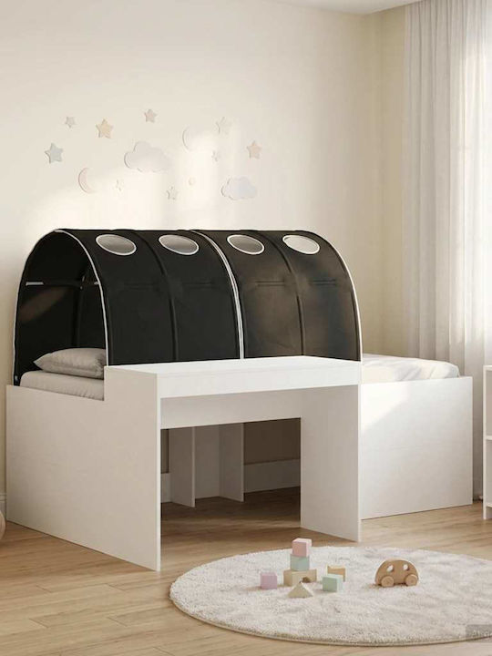 Kids Bed Loft Single with Desk White