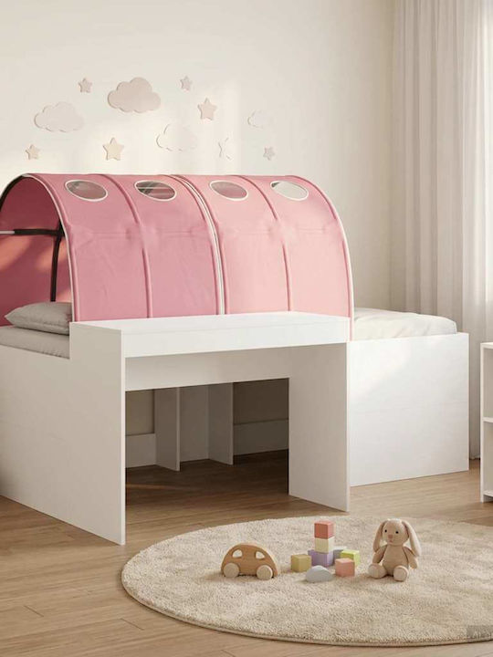 Kids Single Bed with Desk White