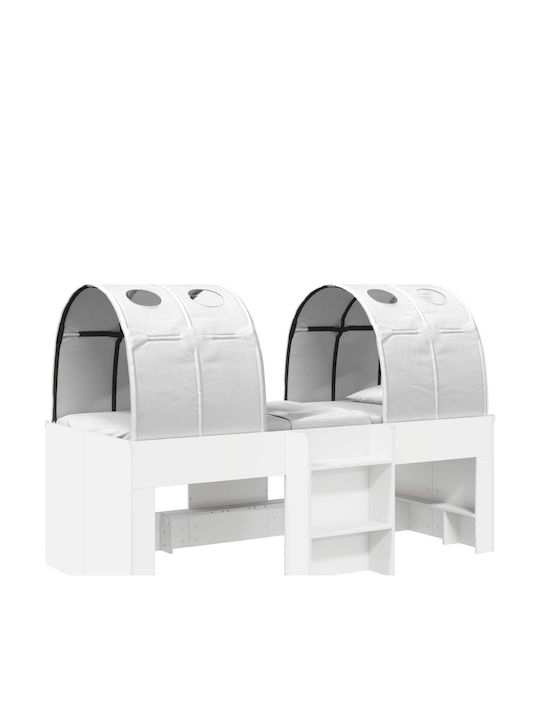 Pat Pentru Copii Pat Loft Single Alb