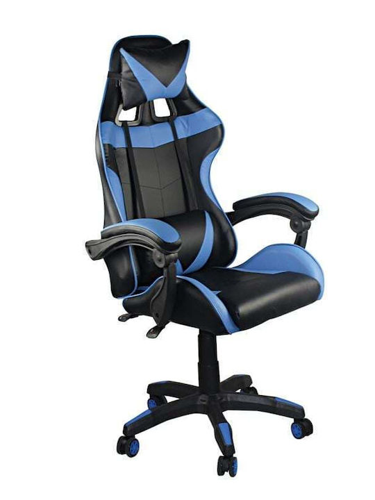 24Mall c531987 Gaming Stuhl Künstliches Leder Schwarz Blau