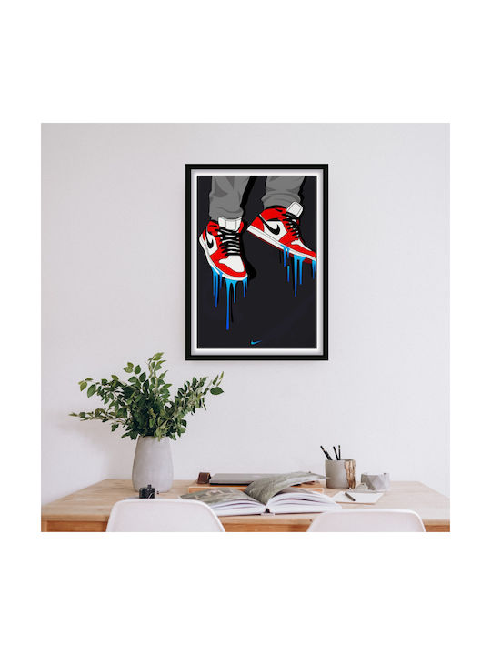 Poster Chicago Sneakers Snk126 40cm X 50cm Blac...