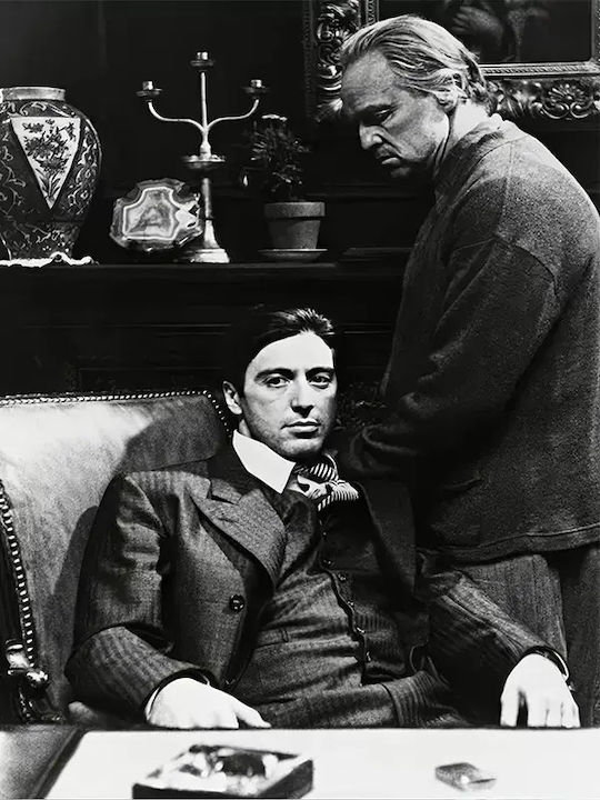 Poster Godfather Mv011 40cm X 50cm Black Wooden...