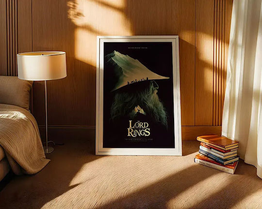 Poster Lord Rings Gandalf Mv144 40cm X 50cm Black Wooden Frame