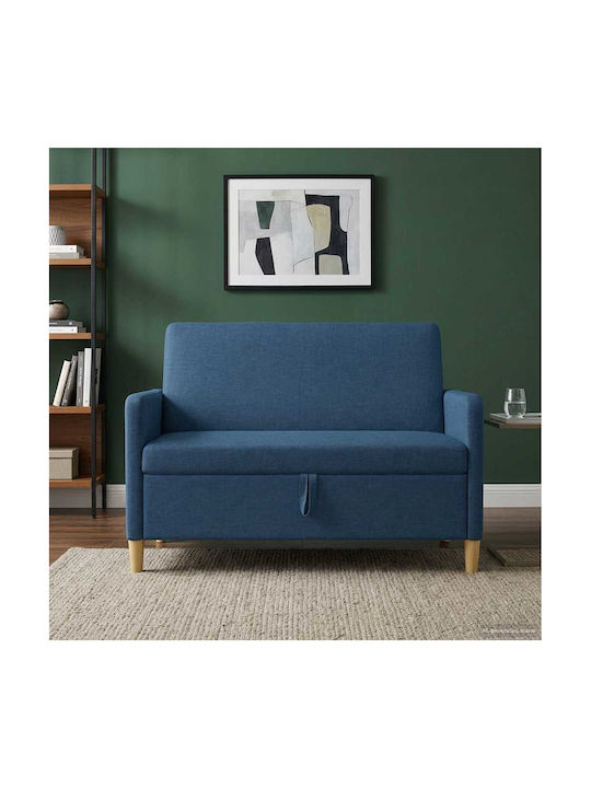 Doppelsitzer Sofa mit Stauraum Blau 122x78x87cm