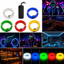 5 Meter El Wire Kit Portable Battery Inverter Party Gaming Car Tuning