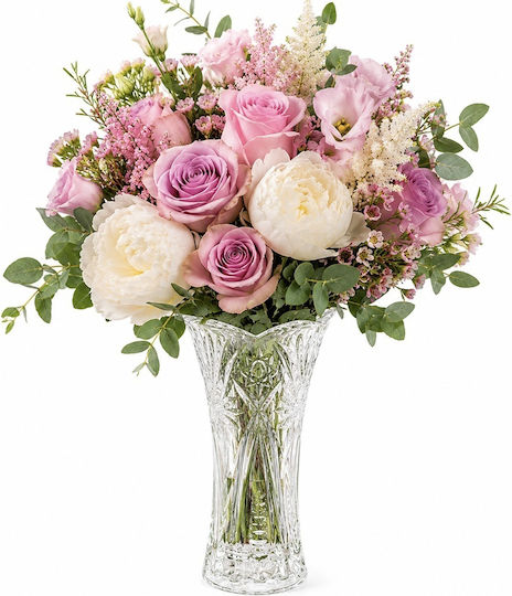 Decorative Beige Glass Vase