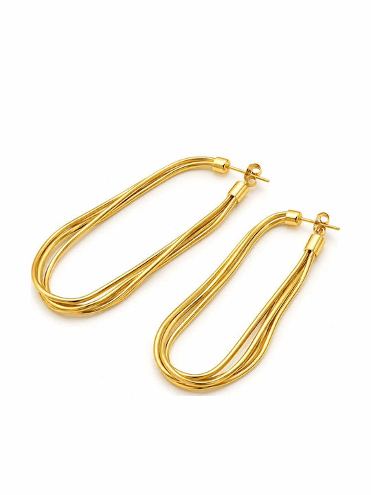 Charmy Dangle Earrings Made of Gold Plated Steel