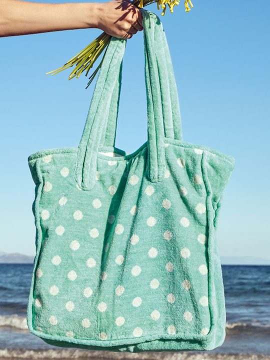 Kentia Stoff Strandtasche Rucksack Hellblau