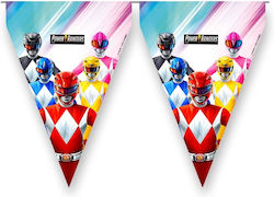 Partydekorationen Flaggen – Power Rangers 3m