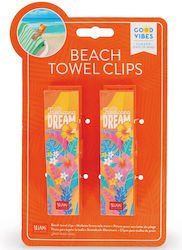 Legami Milano Towel Pegs For Beach Towel 2 Pieces Beige