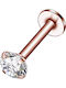 Amalfi Accessories Amalfi Accessories Ohrringe Piercing Aus Vergoldetem Stahl Rosa