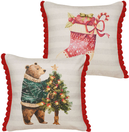 Christmas Pillow Cases Double-Sided 2 Pieces Kentia Loft Snow 2513 50x50