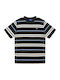 T-shirt Ριγέ Μαύρη