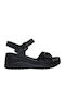 Γυναικεία Ανατομικά Σανδάλια Flatforms Μαύρα