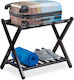 Relaxdays Rack Pentru Bagaje De Hotel Din Lemn Pliabil Maro Cu Dimensiuni 56x67.5xÎnălțime42.5cm Pliabil