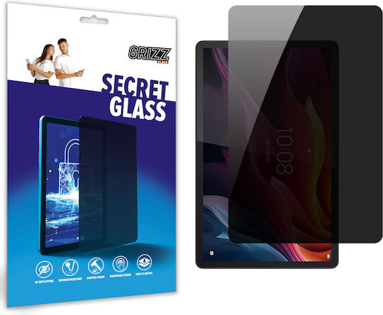 GrizzGlass Datenschutz Gehärtetes Glas Lenovo Tab K11 Plus Schwarz