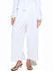 Women's Trouser with Rubber Band White