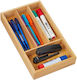 Relaxdays Organizator Sertar 4 Compartimente Maro Deschis 4x16x28 Cm