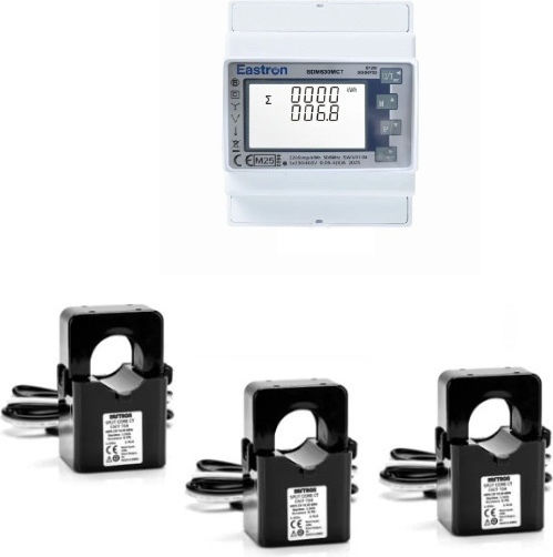 Eastron Sdm630 Mct Смарт Метър Комплект Modbus + 3 Eastron Ct24 150a 5a Трансформатора