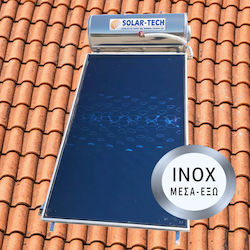 Solar-Tech ST-DGL Inox in out Ηλιακός Θερμοσίφωνας 160lt Inox Διπλής Ενέργειας τ.μ. Επιλεκτικός