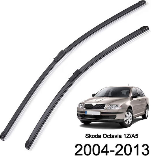 Комплект Автомобилни Чистачки 60+48 См Подходящ За Skoda Octavia 2 Mk2 Ii 2004-2013
