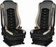 Луксозни Калъфи За Седалки Mercedes Actros Mp4 2015–2021 – Еко Кожа И Алкантара Стил – Черно Бежово