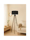 SteweHome Floor Lamp H38xL21cm with Socket for E27 Bulb Brown