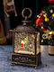 Decoratiune Iluminată Lanternă de Crăciun cu Moș Crăciun pe Baterii 14.5x8x23cm