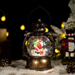 Illuminated Lantern with Santa Claus