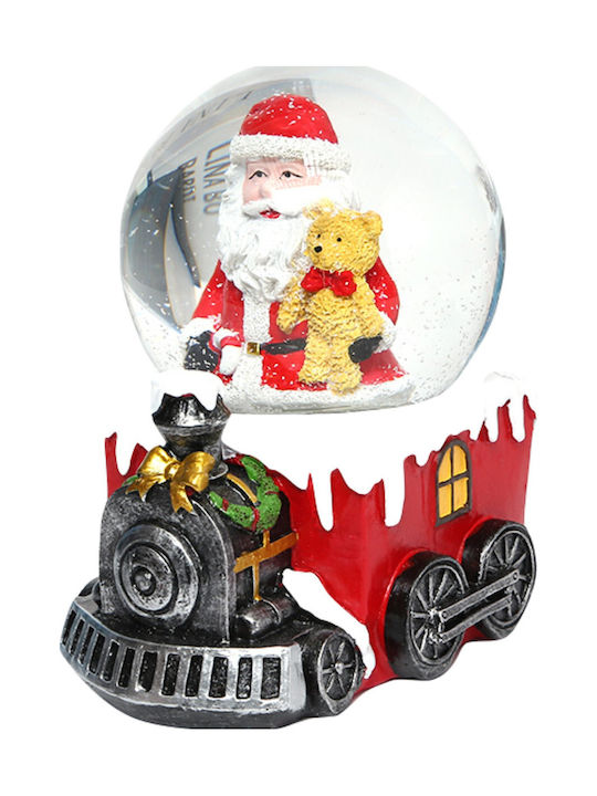 Decoratiune Iluminată Trenuleț De Crăciun Cu Moș Crăciun 9x10cm