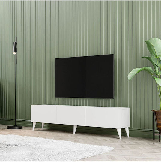 SteweHome TV-Ständer Metall Weiß M150xT30xH45cm