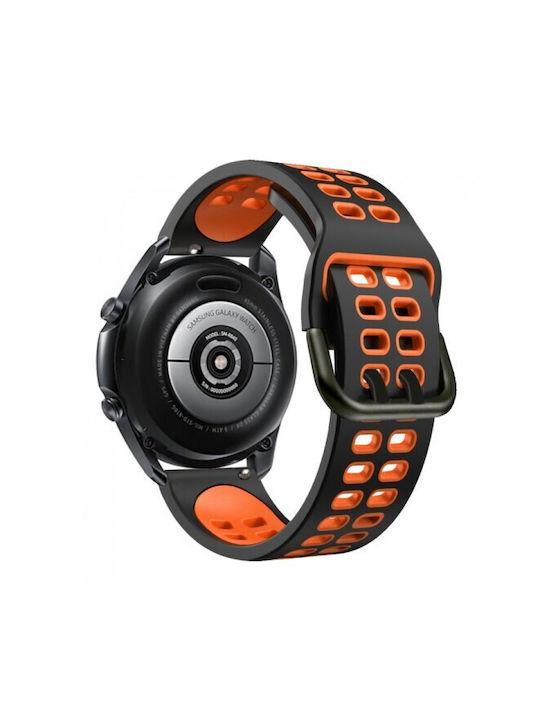 Curea Dual Color Silicon Cu Două Găuri Amazfit Bip 6 46mm Negru Portocaliu Curea Dual Color Silicon Cu Două Găuri Amazfit Bip 6 46mm Negru Portocaliu