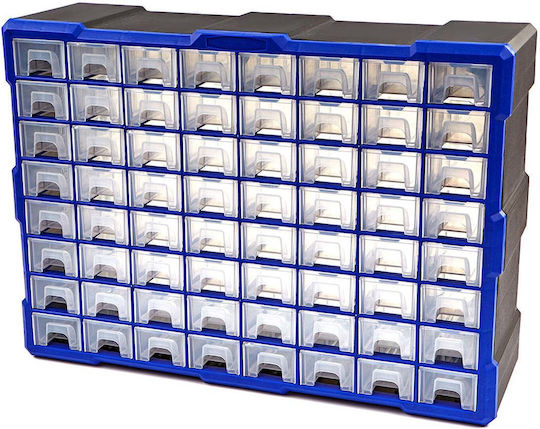 Sertarieră Pentru Unelte Plastică Cutie Depozitare Organizare 52x16x37 64 Sertare