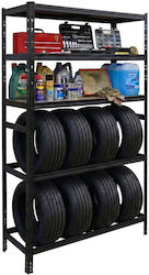 Relaxdays Tire Rack 3 Levels 210x40x110 Cm Black Steel