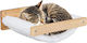 Relaxdays Wall Hammock Cats White Light Brown 17x32.5x39.5 Cm