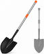 Lopată Telescopică Grădină Zola Lungime Reglabilă 80-110 Cm Oțel Mâner Antiderapant 15 X 21 Cm
