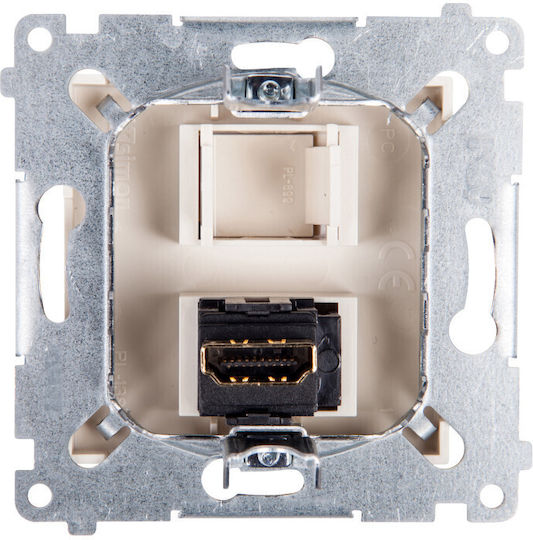 Kontakt-simon Hdmi Socket Simon 54 Cream Dghdmi.01/41